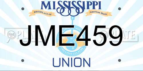 JME459 Mississippi License Plate