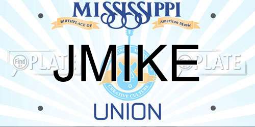 JMIKE Mississippi License Plate