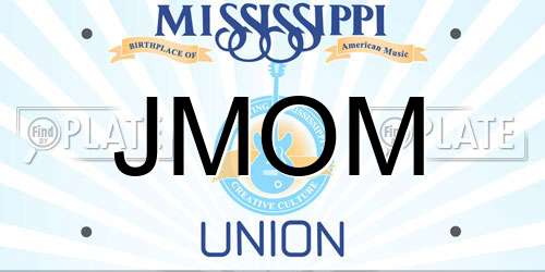 JMOM Mississippi License Plate