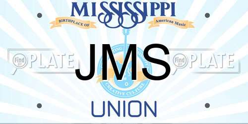 JMS Mississippi License Plate