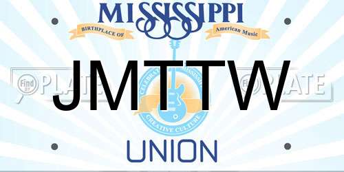 JMTTW Mississippi License Plate