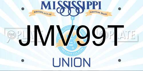 JMV99T Mississippi License Plate