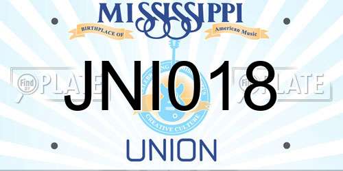 JNI018 Mississippi License Plate