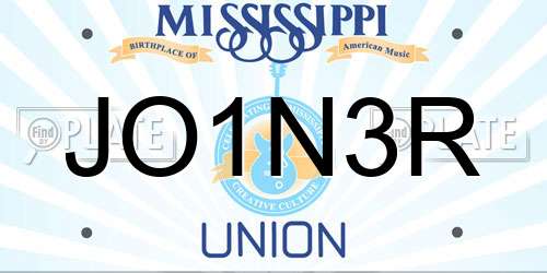 JO1N3R Mississippi License Plate