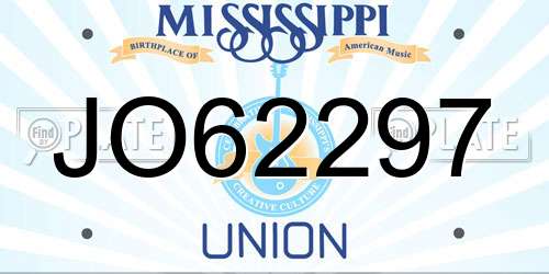 JO62297 Mississippi License Plate