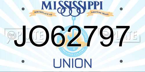 JO62797 Mississippi License Plate
