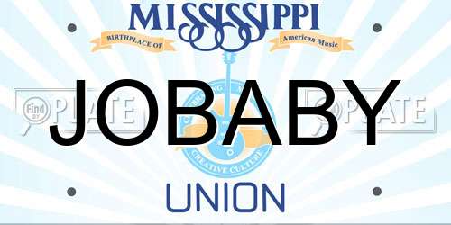 JOBABY Mississippi License Plate