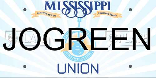 JOGREEN Mississippi License Plate