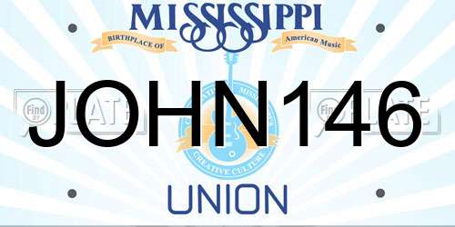 JOHN146 Mississippi License Plate