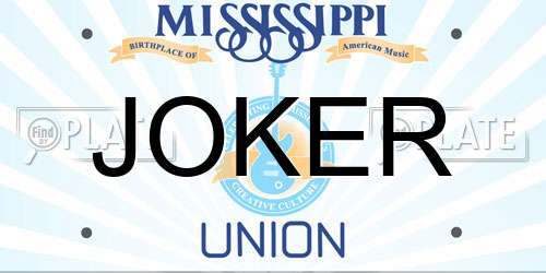 JOKER Mississippi License Plate