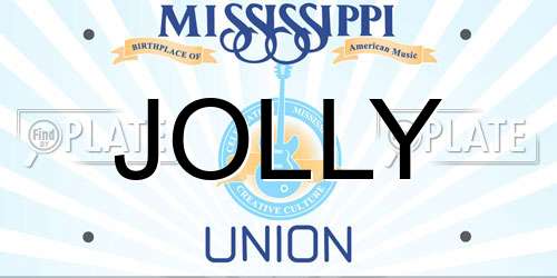 JOLLY Mississippi License Plate