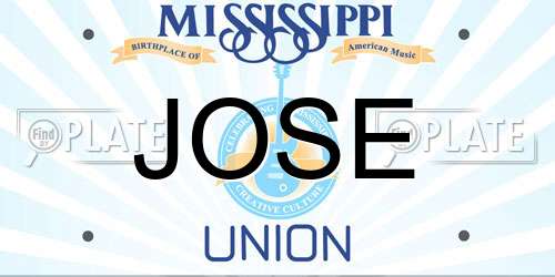 JOSE Mississippi License Plate