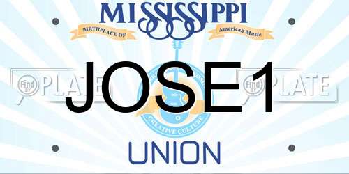 JOSE1 Mississippi License Plate