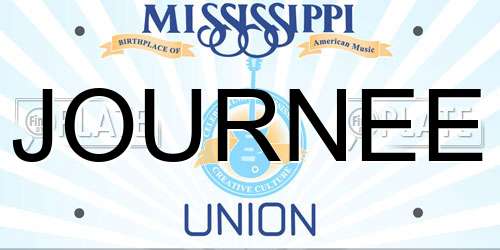 JOURNEE Mississippi License Plate