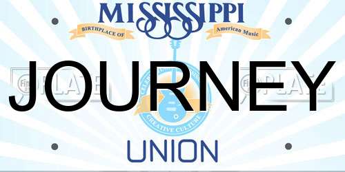 JOURNEY Mississippi License Plate
