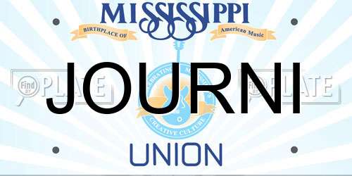 JOURNI Mississippi License Plate