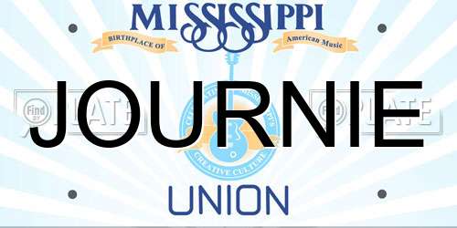 JOURNIE Mississippi License Plate