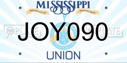 JOY090 Mississippi License Plate