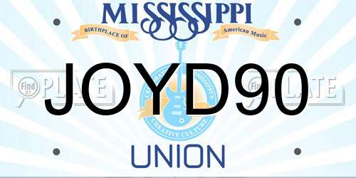 JOYD90 Mississippi License Plate