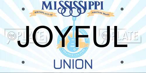 JOYFUL Mississippi License Plate