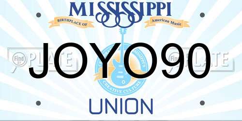 JOYO90 Mississippi License Plate