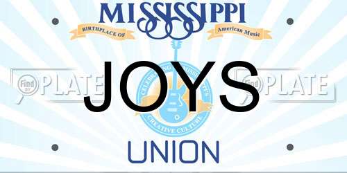 JOYS Mississippi License Plate