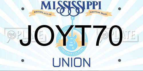 JOYT70 Mississippi License Plate
