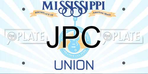 JPC Mississippi License Plate