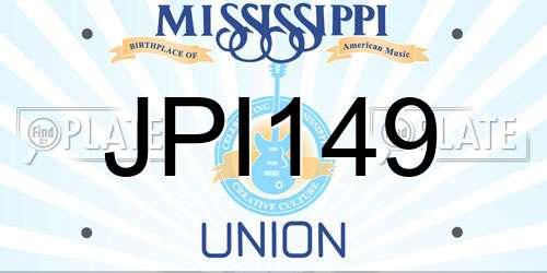 JPI149 Mississippi License Plate