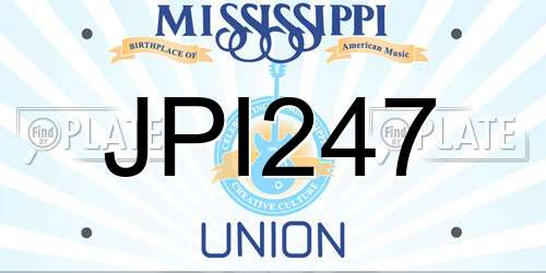 JPI247 Mississippi License Plate