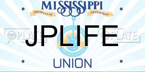 JPLIFE Mississippi License Plate
