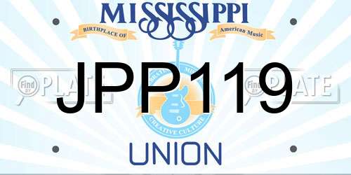 JPP119 Mississippi License Plate