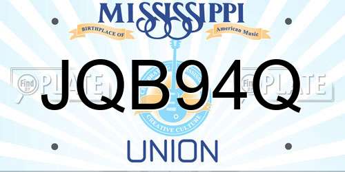JQB94Q Mississippi License Plate