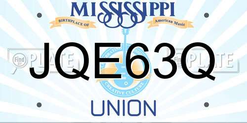 JQE63Q Mississippi License Plate
