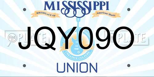 JQY09O Mississippi License Plate