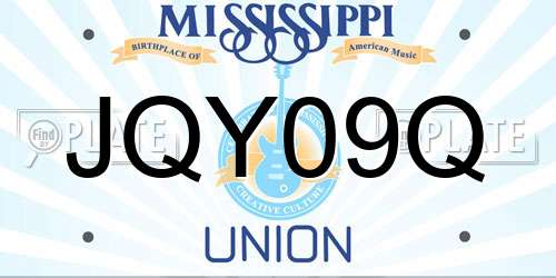 JQY09Q Mississippi License Plate