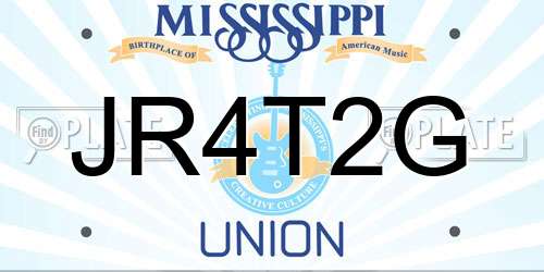 JR4T2G Mississippi License Plate