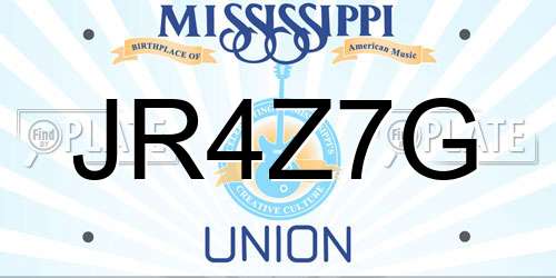 JR4Z7G Mississippi License Plate
