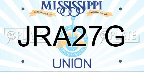 JRA27G Mississippi License Plate