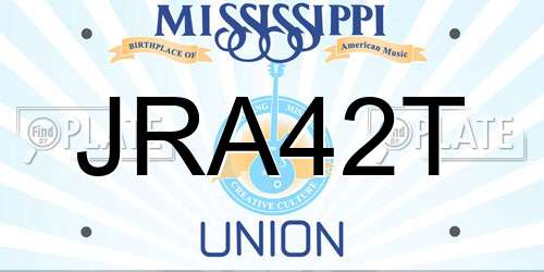 JRA42T Mississippi License Plate