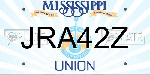 JRA42Z Mississippi License Plate
