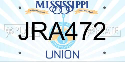 JRA472 Mississippi License Plate