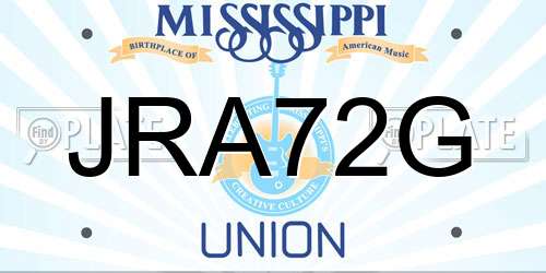 JRA72G Mississippi License Plate