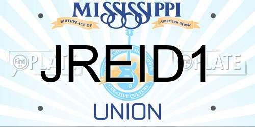 JREID1 Mississippi License Plate