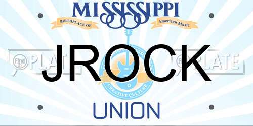 JROCK Mississippi License Plate