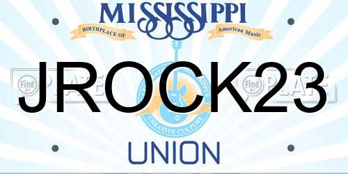 JROCK23 Mississippi License Plate