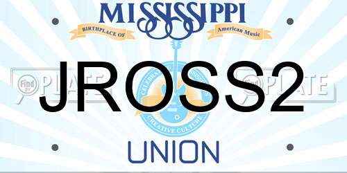 JROSS2 Mississippi License Plate