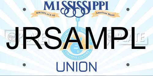 JRSAMPL Mississippi License Plate
