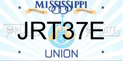 JRT37E Mississippi License Plate