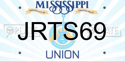 JRTS69 Mississippi License Plate